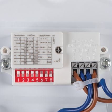 LED-badrumstaklampa med rörelse- och skymningssensor CORSO LED/24W/230V 3000/4000/6500K pr. 38 cm IP44