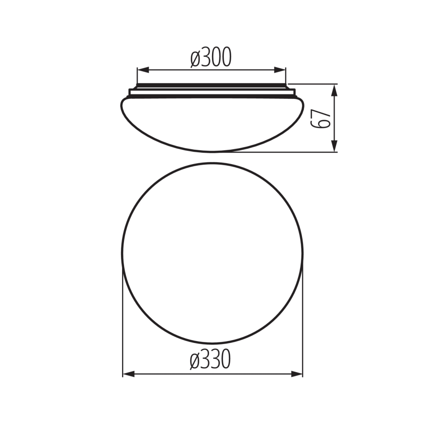 LED-badrumstaklampa med rörelse- och skymningssensor CORSO LED/24W/230V 3000/4000/6500K pr. 38 cm IP44