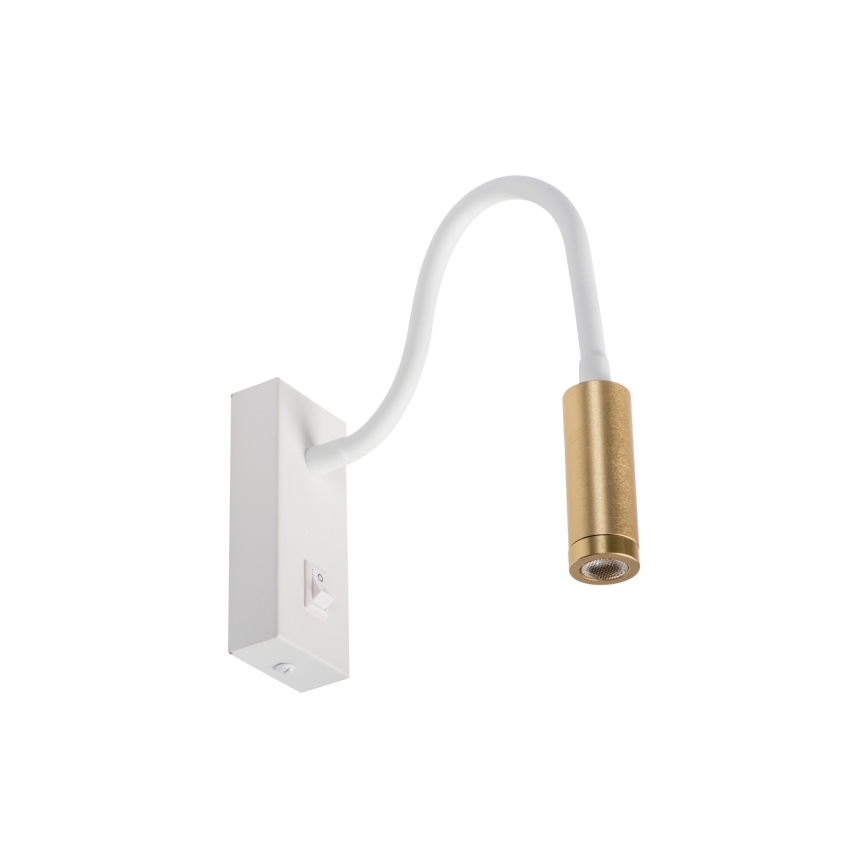 Flexibel LED-lampa TONIL LED/3,3W/230V vit/guld