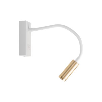Flexibel LED-lampa TONIL LED/3,3W/230V vit/guld