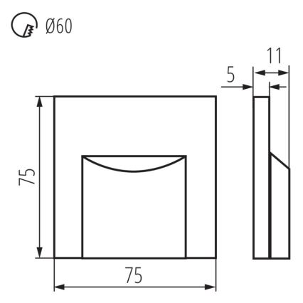 LED-trapparmatur ERINUS LED/0,8W/12V 3000K vit