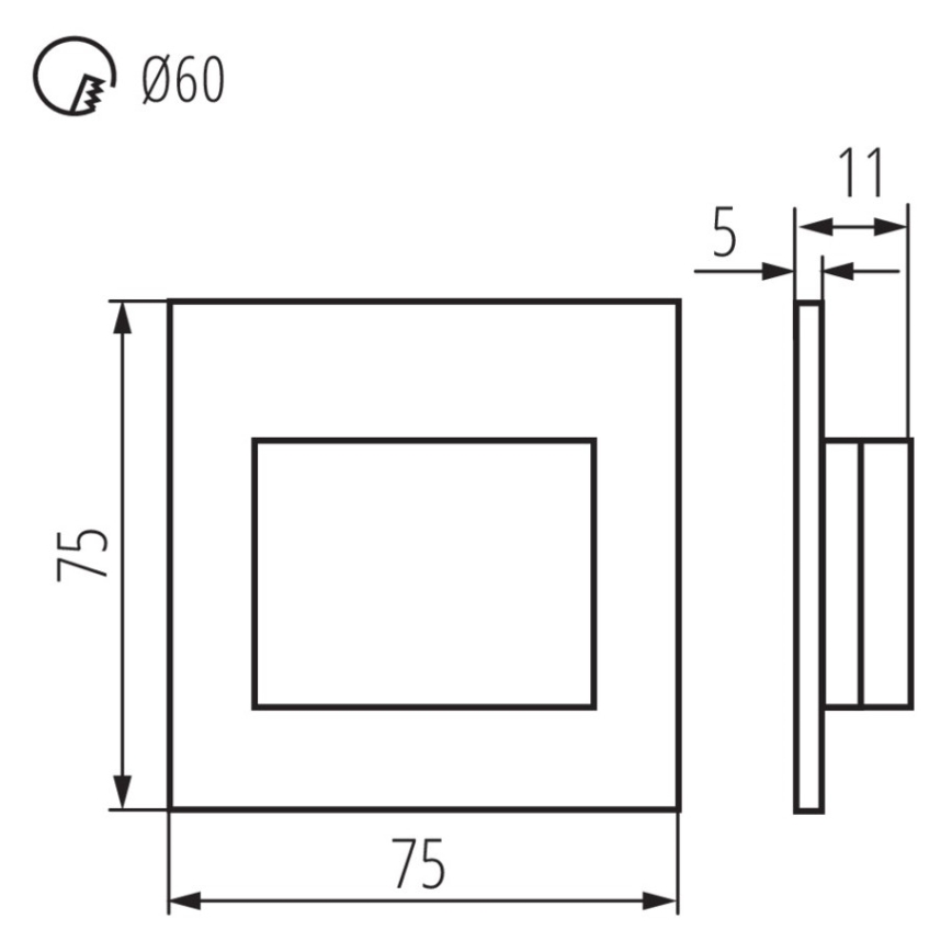 LED-trappbelysning ERINUS LED/1,5W/12V 3000K vit