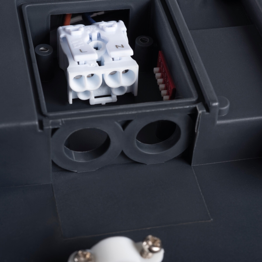 Kanlux 33347 – LED Utomhus Takbelysning med sensor BENO LED/24W/230V 4000K antracit IP54