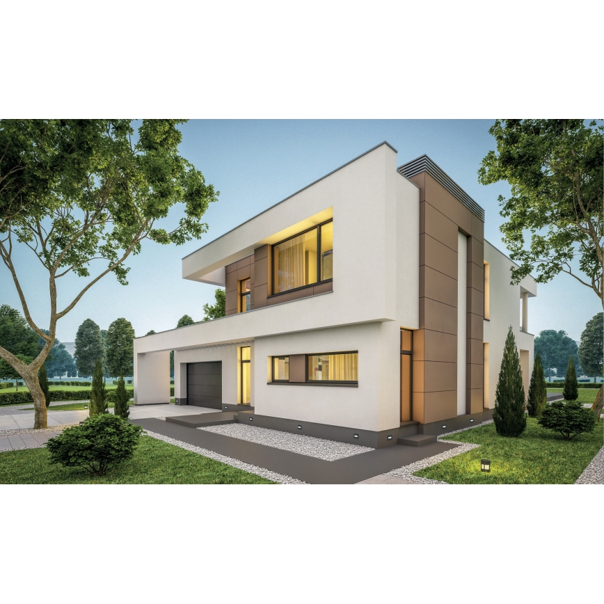 LED Inbygd lampa  GLASI LED/3W/230V 4000K IP44 antracit