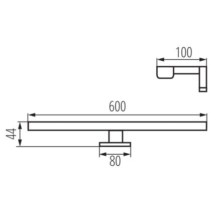 LED Belysning för badrumsspegel ASTIM LED/12W/230V IP44 svart