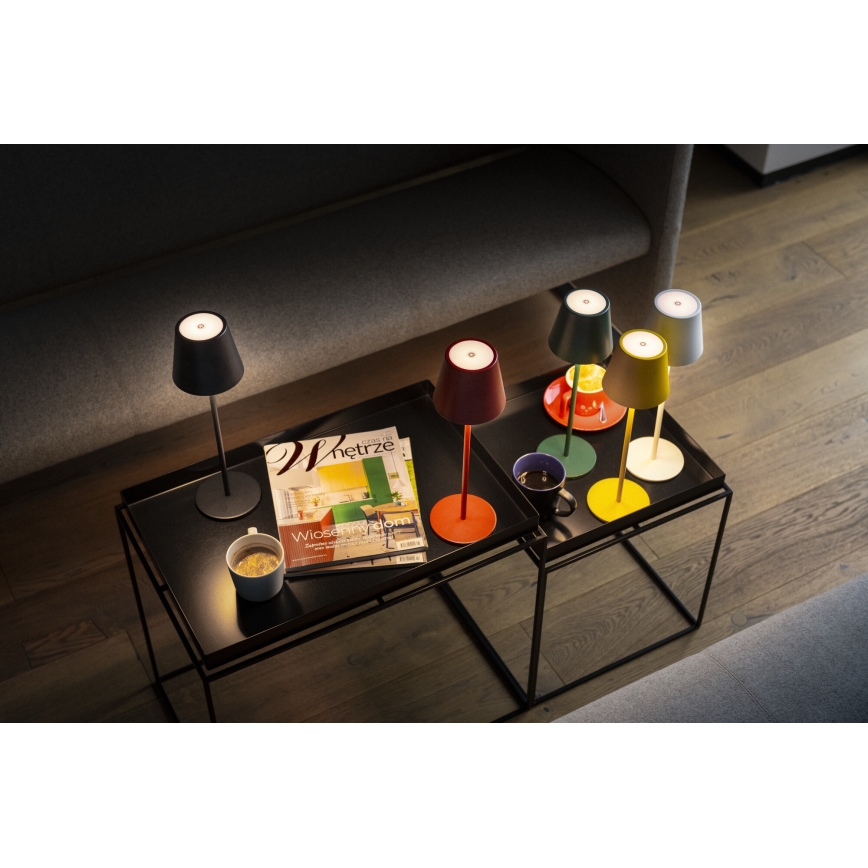 LED Ljusreglerad uppladdningsbar bordslampa INITA LED/1,2W/1800 mAh IP54 röd