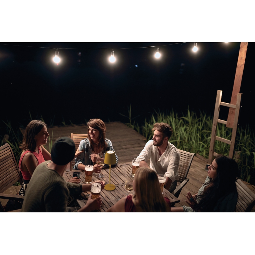 LED Ljusreglerad uppladdningsbar bordslampa INITA LED/1,2W/1800 mAh IP54 gul