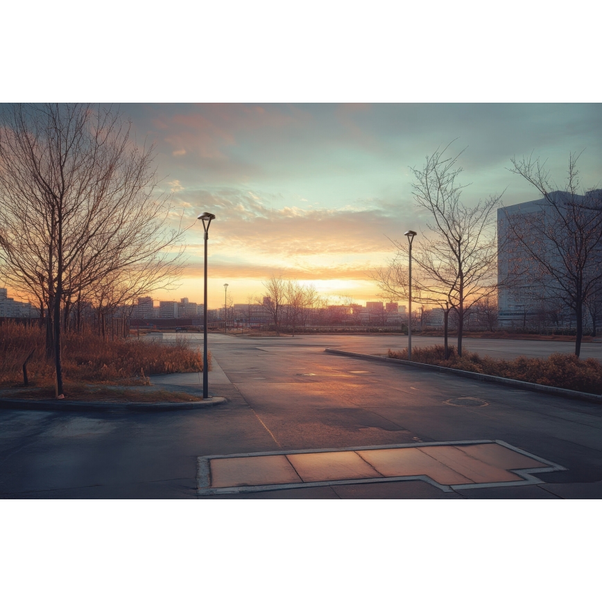 LED gatulampa PARCOLI LED/30/40/50W/230V 3000/4000/6500K IP66 grå