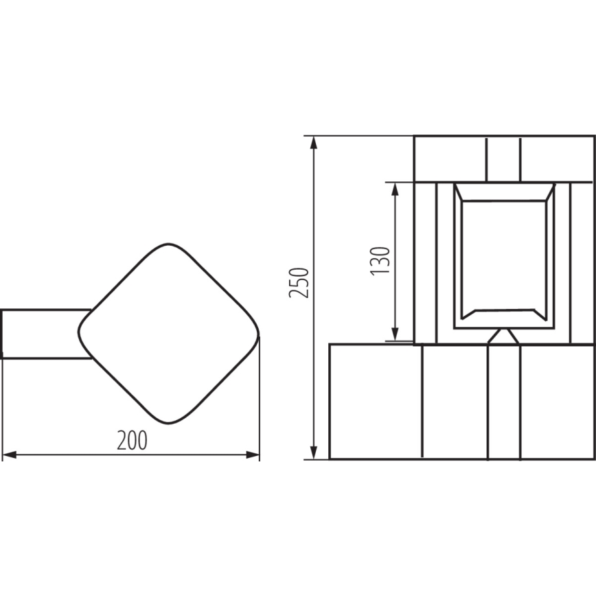 Utomhusväggarmatur PEVO 1xGX53/11W/230V IP44 antracit