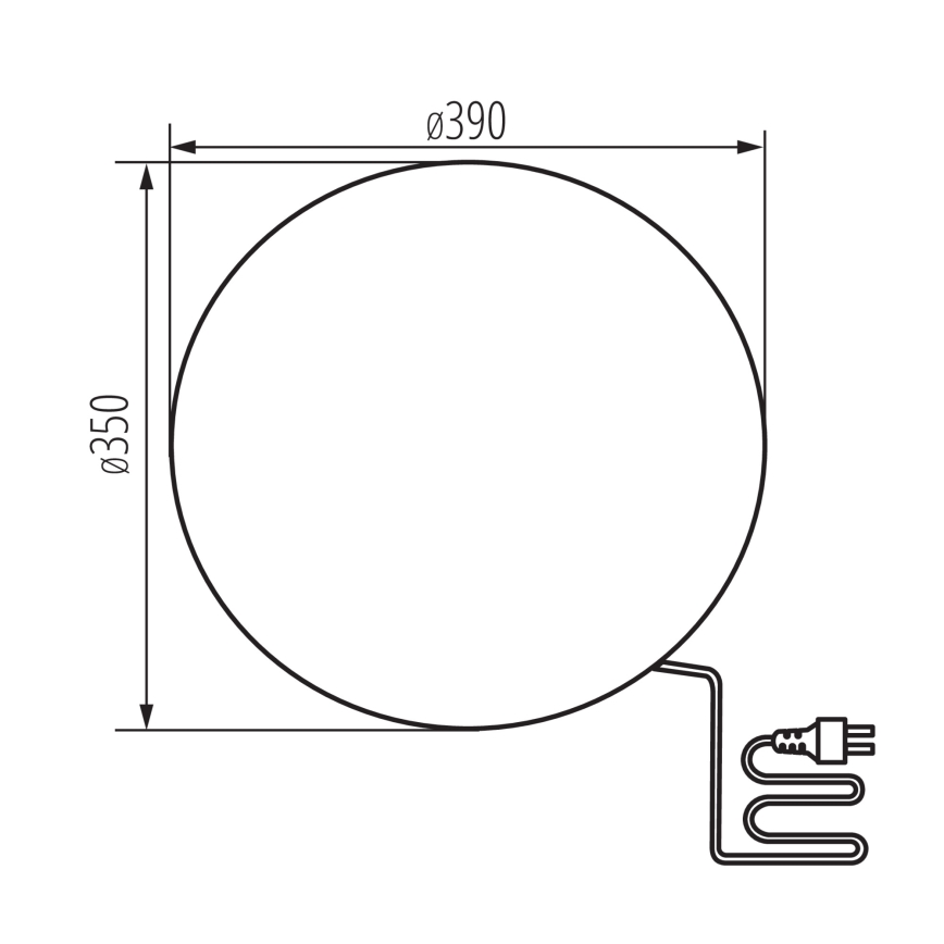 Utomhuslampa STONO 1xE27/25W/230V Ø 39 cm IP65