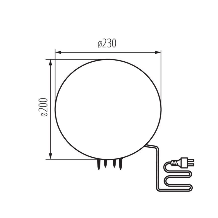 Utomhuslampa STONO 1xE27/15W/230V Ø 23 cm IP65