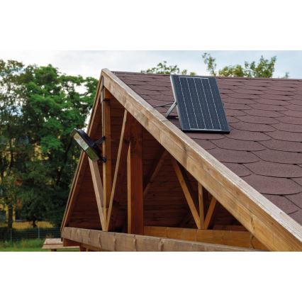 LED dimbar spotlight med solpanel och skymningssensor LED/15W/15000 mAh 3,2V IP65 + fjärrkontroll