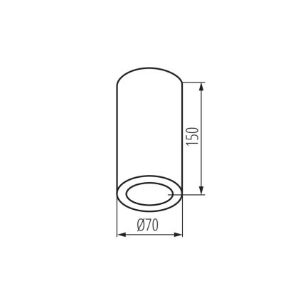 Badrumsspotlight AQILO 1xE14/10W/230V IP65 svart