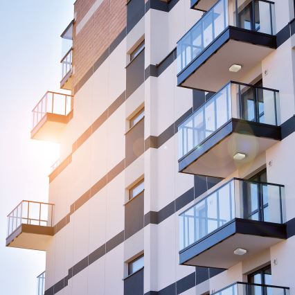 LED arbetsvägglampa IPER LED/26W/230V IK10 IP65 vinklat vit