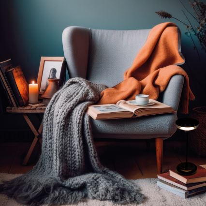 Kanlux 37311 - LED Dimbart uppladdningsbart ljus FLUXY LED/1,7W/1800 mAh IP44 svart