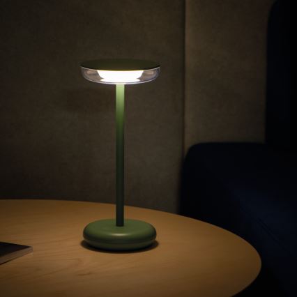 Dimbar LED-uppladdningslampa FLUXY LED/1,7W/1800 mAh IP44 grön