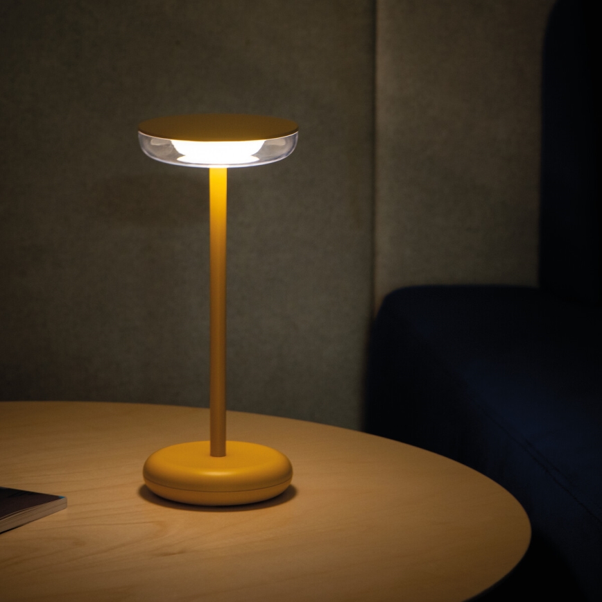 LED-dimmbar uppladdningsbar lampa FLUXY LED/1,7W/1800 mAh IP44 gul