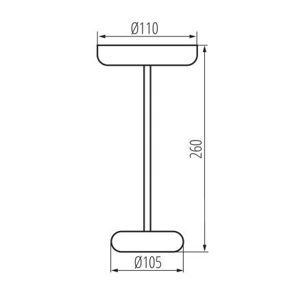 LED-dimmbar uppladdningsbar lampa FLUXY LED/1,7W/1800 mAh IP44 gul