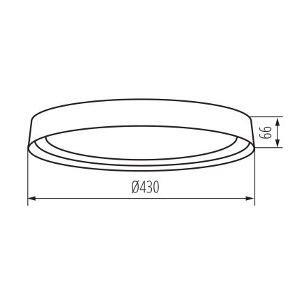 LED taklampa NIFU LED/17,8W/230V diameter 43 cm vit