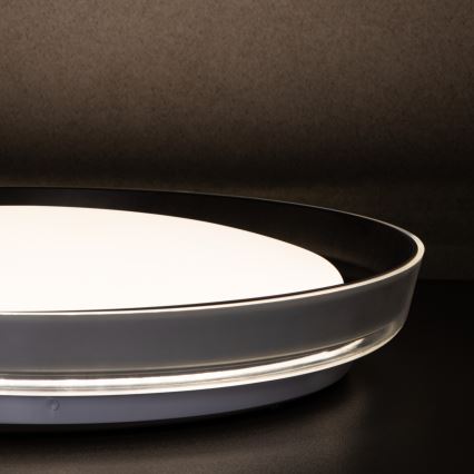 LED taklampa NIFU LED/17,8W/230V diameter 43 cm vit/svart