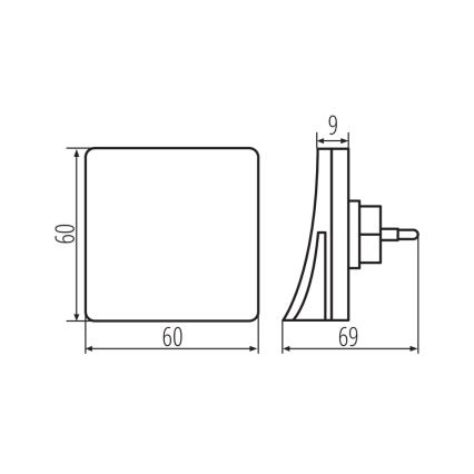 Kanlux 37393 - LED nattlampa med skymningssensor till ett uttag HOFI LED/0,28W/230V vit