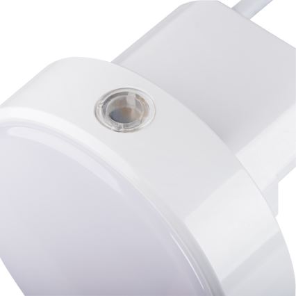 Kanlux 37396 - LED Ljusreglerad orientering belysning med skymningssensor till ett uttag ULOV LED/0,5W/230V vit