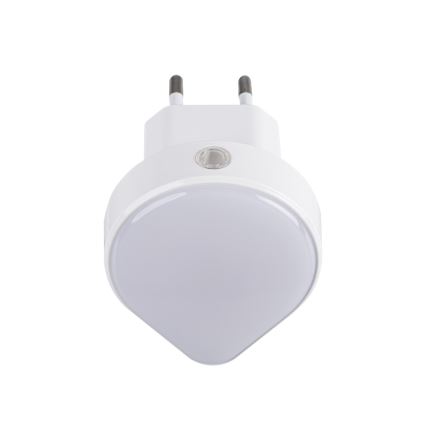 Kanlux 37396 - LED Ljusreglerad orientering belysning med skymningssensor till ett uttag ULOV LED/0,5W/230V vit