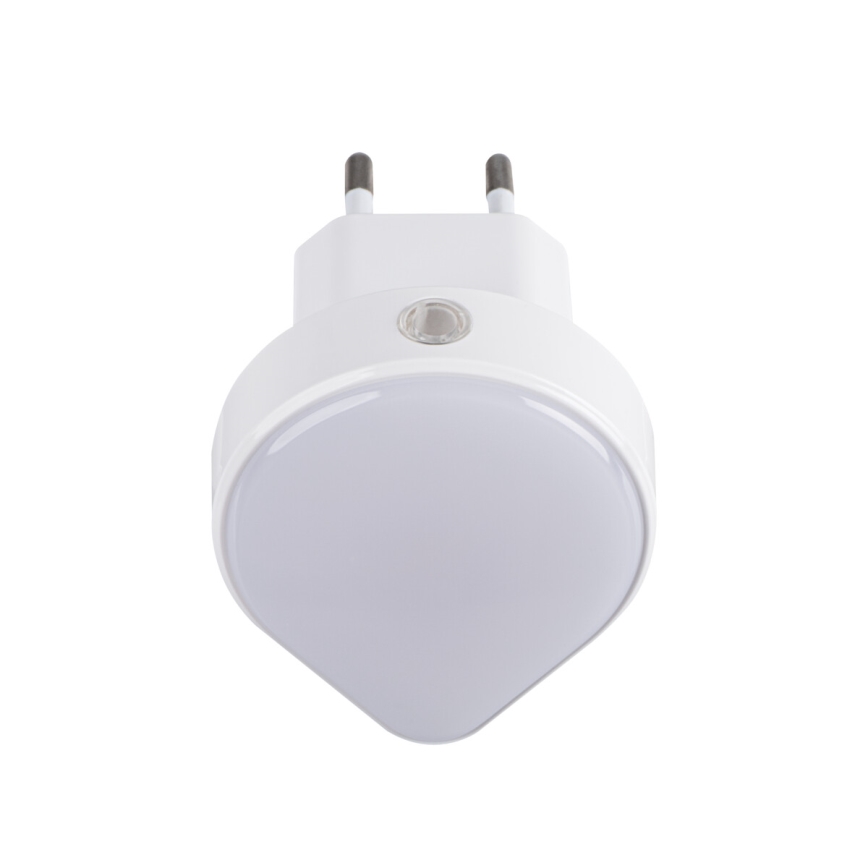 Kanlux 37396 - LED Ljusreglerad orientering belysning med skymningssensor till ett uttag ULOV LED/0,5W/230V vit