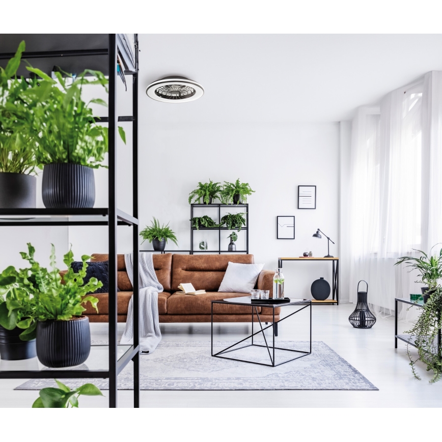 LED Dimbart taklamp med fläkt PLAVE LED/48W/230V 3000/4000/6500K + fjärrkontroll