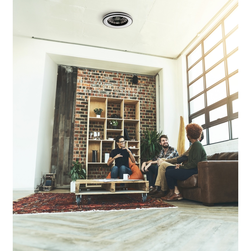 LED Dimbart taklamp med fläkt PLAVE LED/48W/230V 3000/4000/6500K + fjärrkontroll