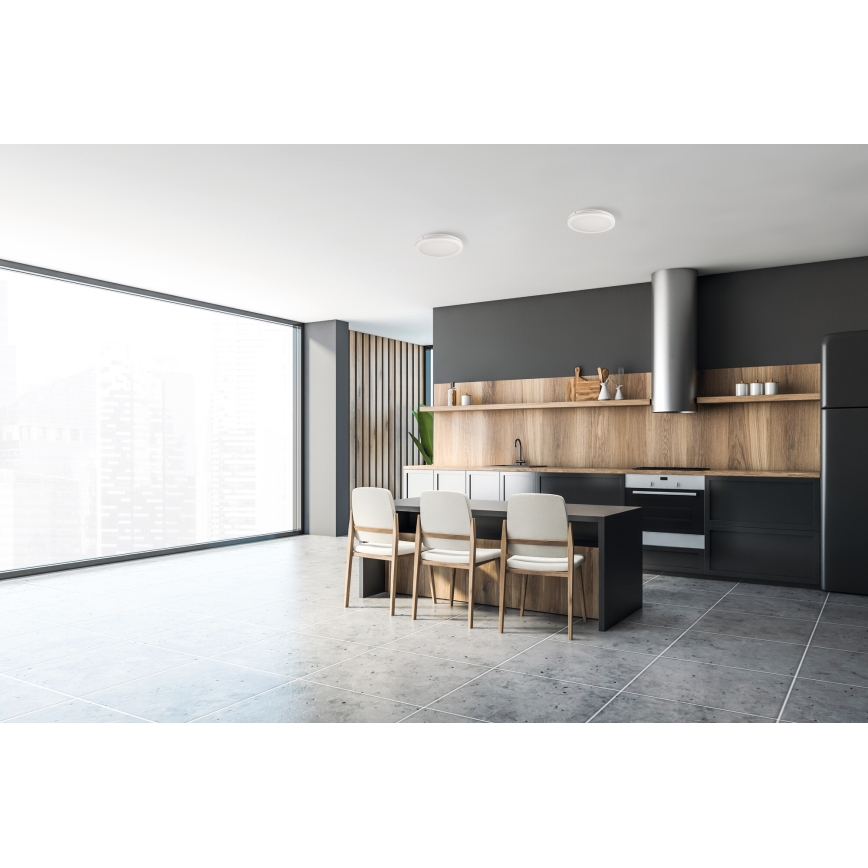 LED taklampa för utomhusbruk BENO E LED/12W/230V 3000/4000/6500K diameter 20 cm IP65 vit