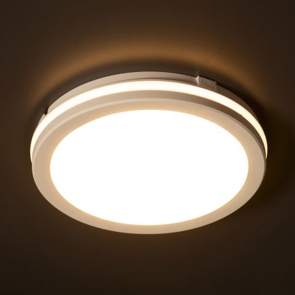 LED taklampa för utomhusbruk BENO ECO LED/12W/230V 3000/4000/6500K diameter 20 cm IP65 vit