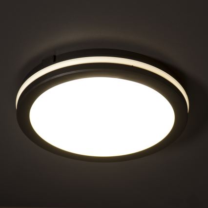 LED taklampa för utomhusbruk BENO ECO LED/12W/230V 3000/4000/6500K diameter 20 cm IP65 svart