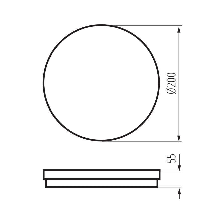 LED taklampa för utomhusbruk BENO E LED/20W/230V 3000/4000/6500K diameter 20 cm IP65 vit