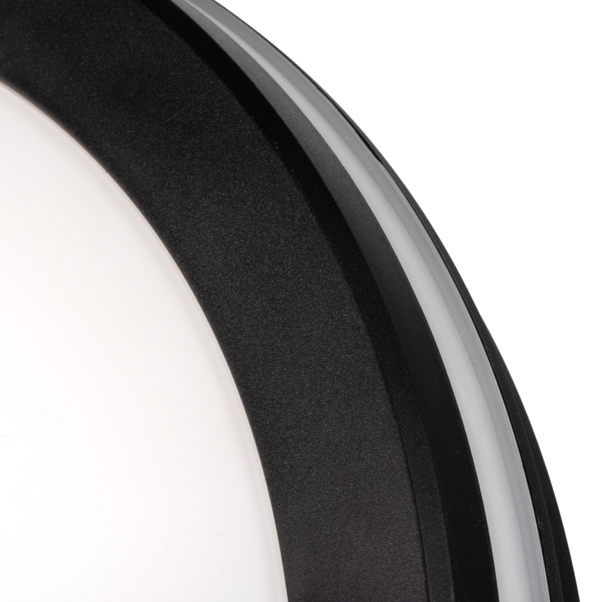 LED taklampa för utomhusbruk BENO E LED/20W/230V 3000/4000/6500K diameter 20 cm IP65 svart