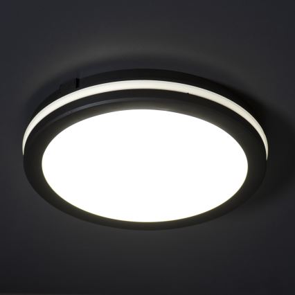 LED taklampa för utomhusbruk BENO ECO LED/20W/230V 3000/4000/6500K diameter 20 cm IP65 svart