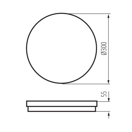 LED taklampa för utomhusbruk BENO E LED/30W/230V 3000/4000/6500K diameter 30 cm IP65 vit
