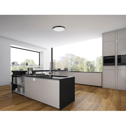 LED Dimbar taklampa PLAFON LED/20W/230V 3000-6500K Wi-Fi svart