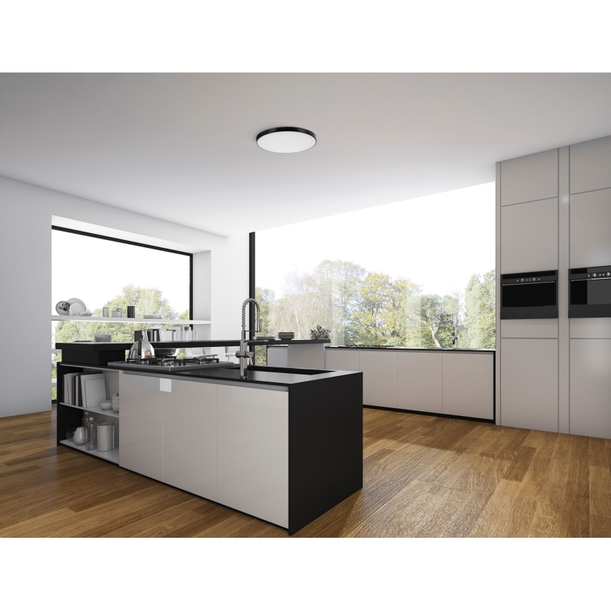 LED Dimbar taklampa PLAFON LED/20W/230V 3000-6500K Wi-Fi svart