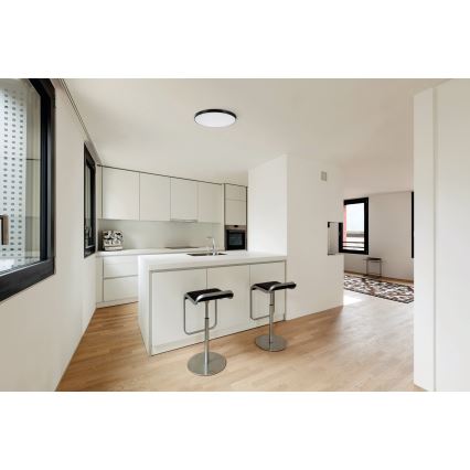 LED Dimbar taklampa PLAFON LED/20W/230V 3000-6500K Wi-Fi svart