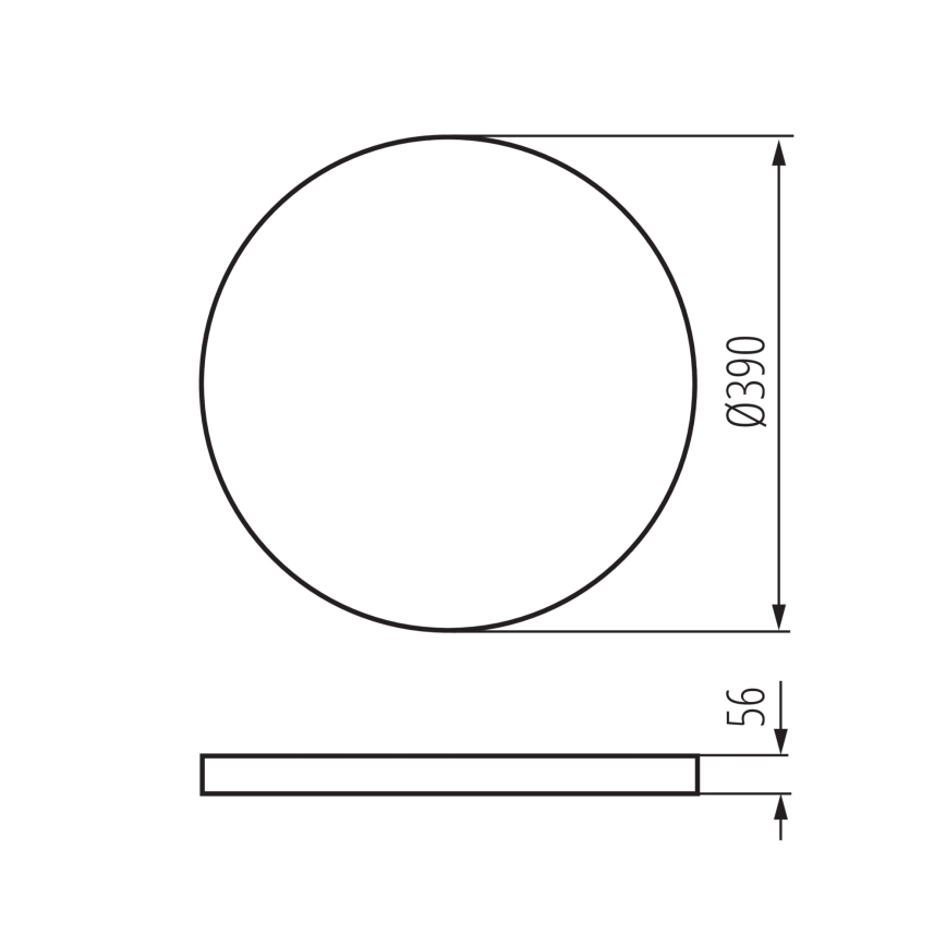 LED Dimbar taklampa PLAFON LED/20W/230V 3000-6500K Wi-Fi svart