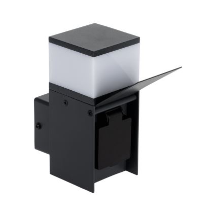 Vägglampa för utomhusbruk med uttag DASTEN 1xG9/11W/230V IP44 svart