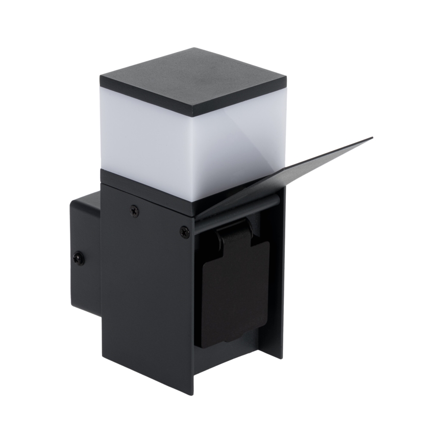 Vägglampa för utomhusbruk med uttag DASTEN 1xG9/11W/230V IP44 svart
