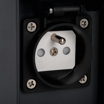 Vägglampa för utomhusbruk med uttag DASTEN 1xG9/11W/230V IP44 svart