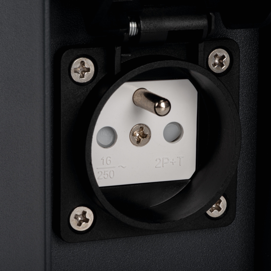 Utomhuslampa med 2 uttag DASTEN 1xG9/11W/230V 30 cm IP44 svart