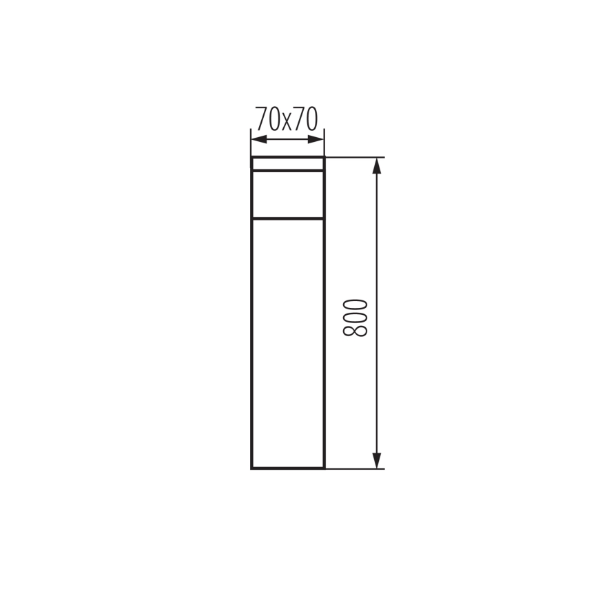 Utomhuslampa DASTEN 1xG9/11W/230V 80 cm IP44 svart