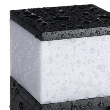 Utomhuslampa med 2 uttag DASTEN 1xG9/11W/230V 80 cm IP44 svart