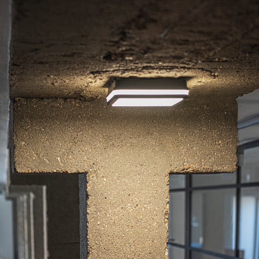 LED Utomhustaklampa BENO LED/12/18W/230V 3000/3500/4000K IP65 antracit fyrkantig