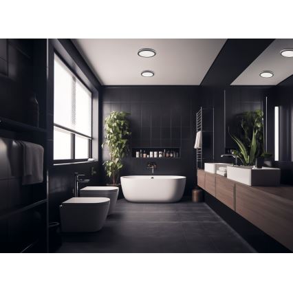 LED taklampa för utomhusbruk med rörelsedetektor BENO LED/12/18W/230V 3000/3500/4000K IP65 antracit rund