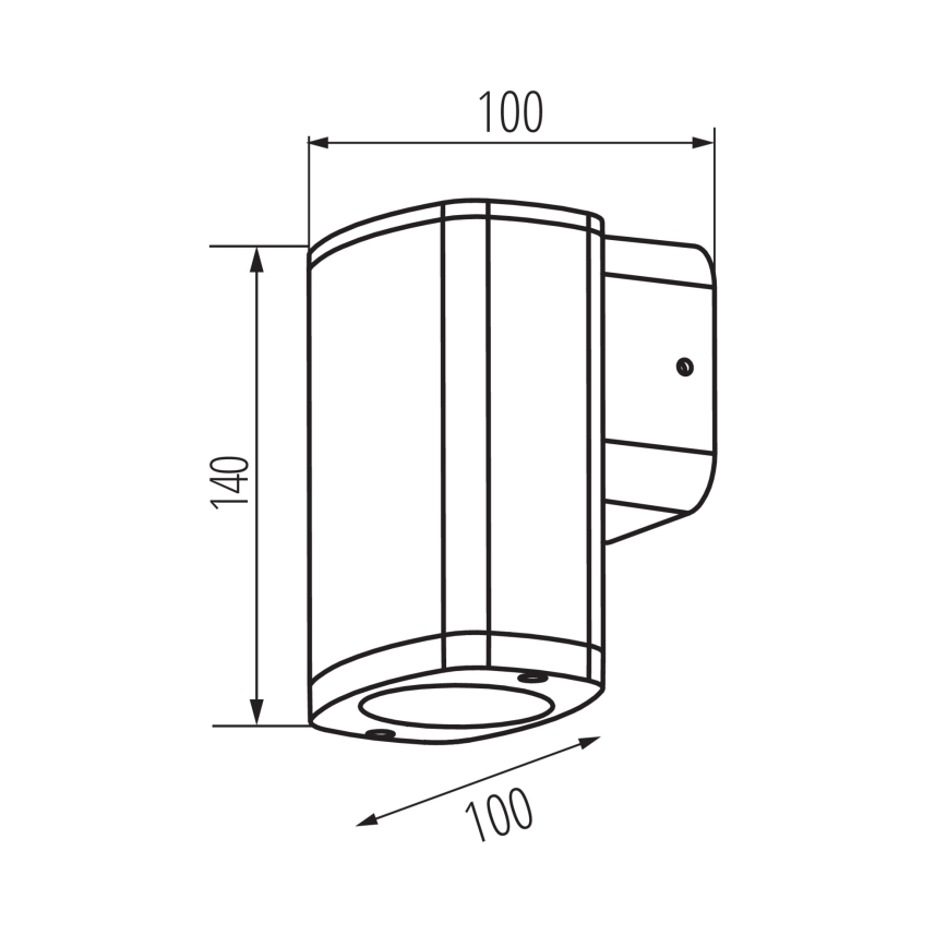 Vägglampa för utomhusbruk ZEVI 1xGU10/10W/230V IP54 svart